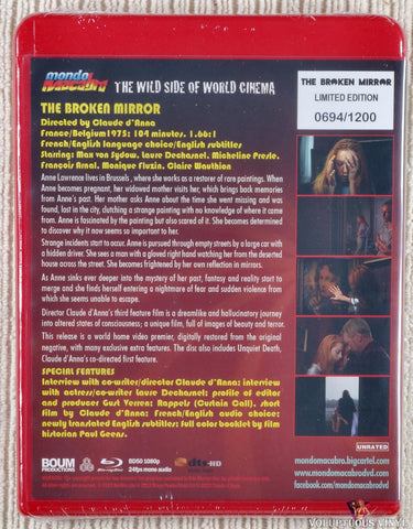 The Broken Mirror / Unquiet Death Blu-ray back cover