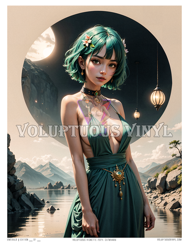Catmandu: Emerald ~ Art Print ~ The Enchanting Enticer