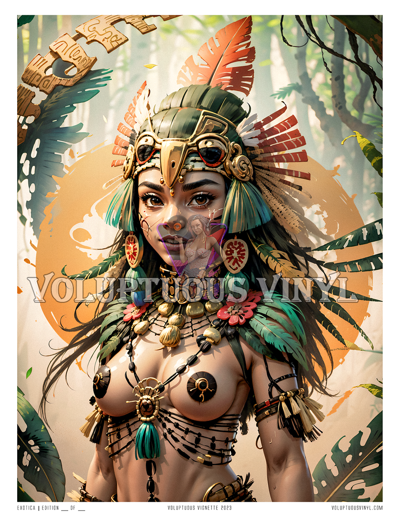 Exotica ~ Art Print ~ Sexy Aztec Native Girl