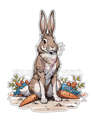For-hare-ver In Our Hearts ~ Deluxe Die Cut, Vinyl Sticker