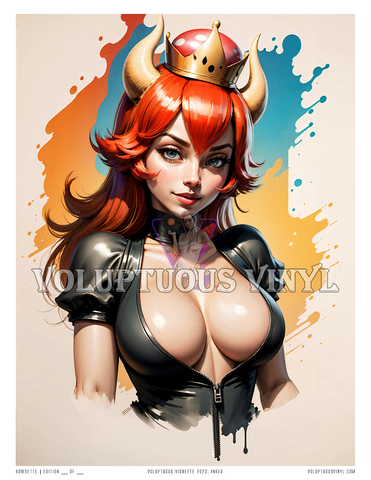 Inked: Bowsette ~ Art Print ~ The Evil Princess (Redhead Variant)