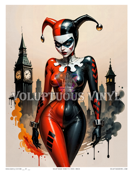 Donna Harley Quinn Pinup realistica iper dettagliata · Creative Fabrica