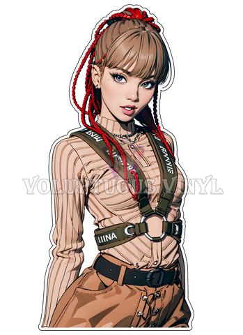 K-Stick: LaLisa Money Ver. A ~ Deluxe Die Cut, Vinyl Sticker