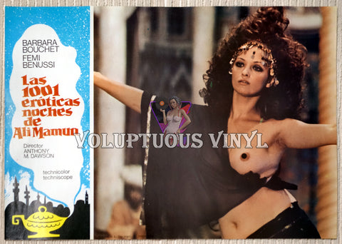 1001 Nights Of Pleasure [Las 1001 eróticas noches de Ali Mamun] (1979) - Spainish Lobby Card - Femi Benussi