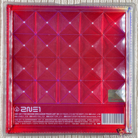 2NE1 – 2NE1 (2011 The Second Mini Album) CD back cover