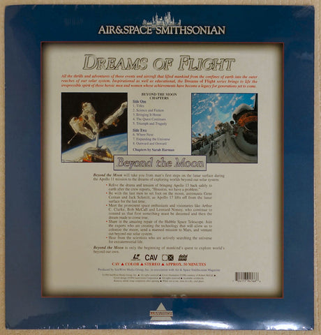 Dreams of Flight Series: Beyond The Moon - Laserdisc - Back Cover