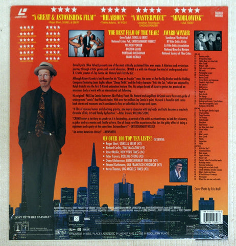 Crumb 1994 documentary on laserdisc back cover.