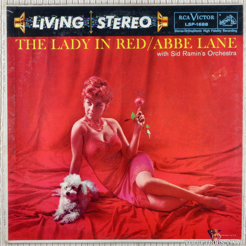 Abbe Lane With Sid Ramin's Orchestra – The Lady In Red vinyl record front cover