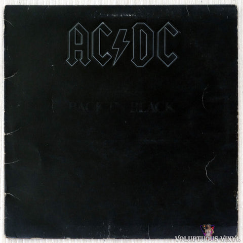 AC/DC ‎– Back In Black vinyl record front cover