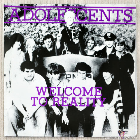 Adolescents ‎– Welcome To Reality vinyl record front cover