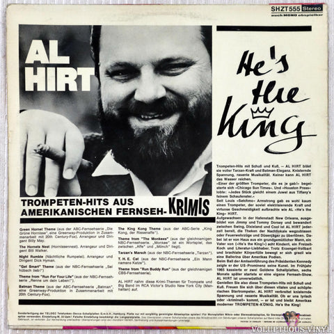 Al Hirt ‎– He's The King - Trompeten Hits Aus Amerikanischen Krimis vinyl record back cover