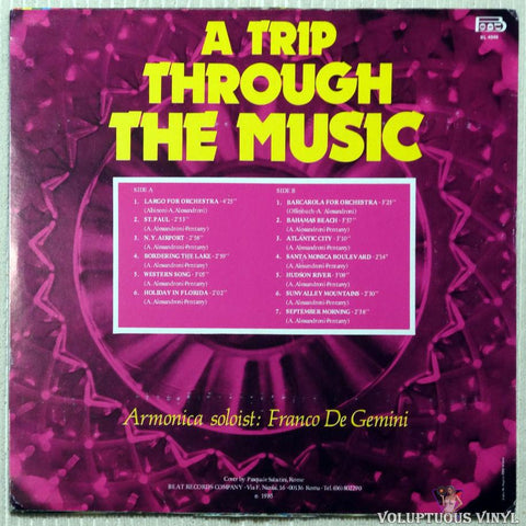 Alessandro Alessandroni Orchestra ‎– A Trip Through The Music vinyl record back cover