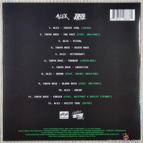 ALEX & Tokyo Rose ‎– Akuma vinyl record back cover