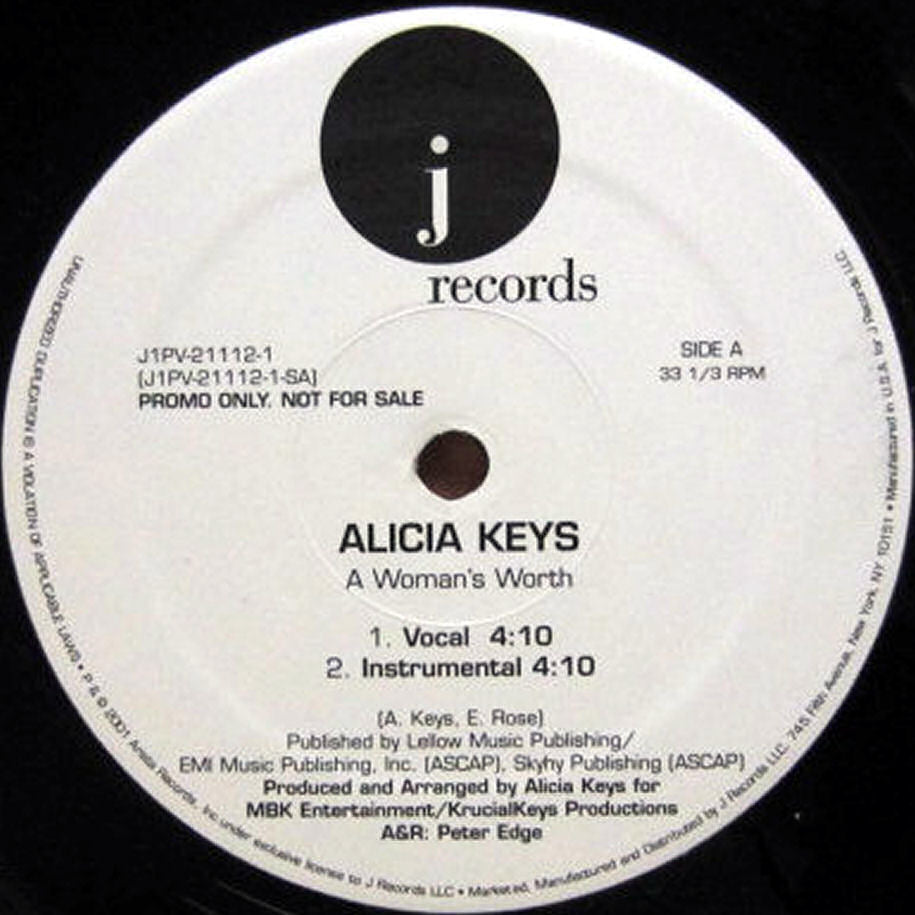 Alicia Keys – A Woman's Worth vinyl record