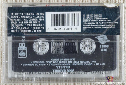Ana Gabriel – Silueta cassette tape back cover