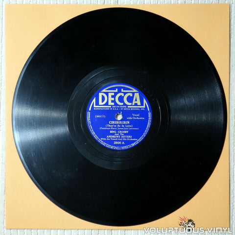Bing Crosby And The Andrews Sisters – Ciribiribin (They're So In Love) / Yodelin' Jive (1939) 10" Shellac