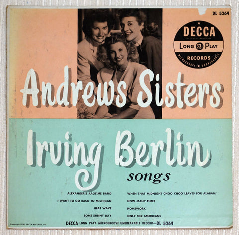 The Andrews Sisters – Irving Berlin Songs (1951) 10"