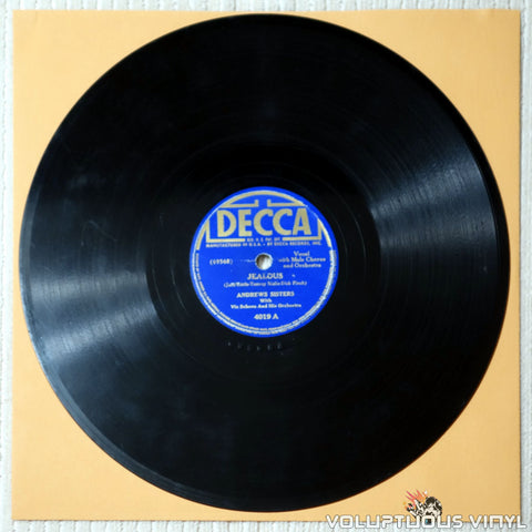 The Andrews Sisters – Jealous / Rancho Pillow (1941) 10" Shellac
