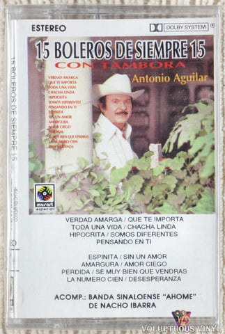 Antonio Aguilar ‎– 15 Boleros De Siempre 15 Con Tambora (1992) Mexican Press, SEALED