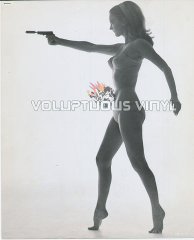 Barbara Bouchet - Bikini Spy Photo Published In 1972 Issue Of French Magazine Cine Revue