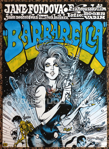 Barbarella 1971 Czech Republic Poster Sexy Sci-Fi Jane Fonda Art