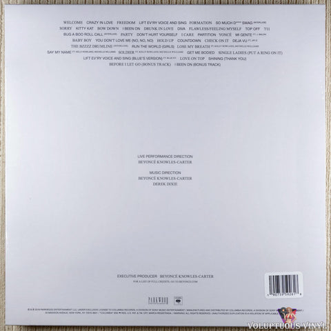 Beyoncé – Homecoming: The Live Album vinyl record back cover