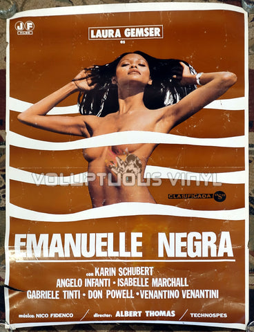 Black Emanuelle [Emanuelle negra] (1978) - Spanish 1-Sheet - Laura Gemser Nude Poster