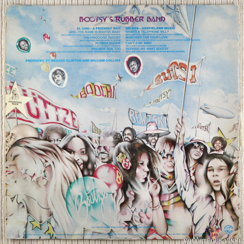 Bootsy's Rubber Band – Ahh...The Name Is Bootsy, Baby! vinyl record back cover