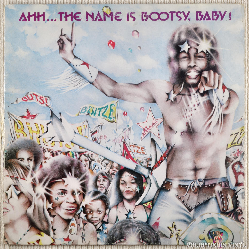 Bootsy's Rubber Band – Ahh...The Name Is Bootsy, Baby! vinyl record front cover