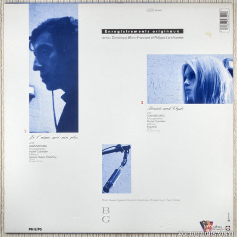 Brigitte Bardot Et Serge Gainsbourg – Je T'aime Moi Non Plus vinyl record back cover