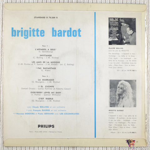 Brigitte Bardot – Brigitte vinyl record back cover