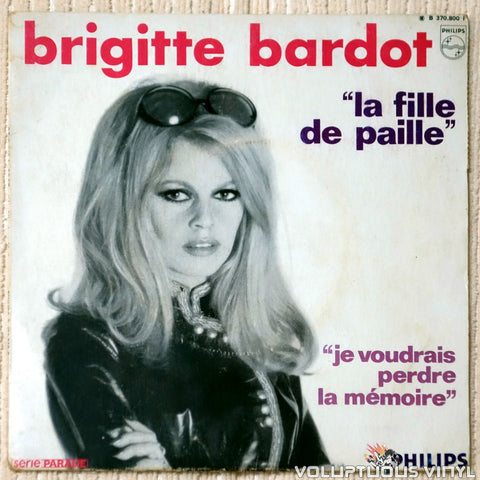 Brigitte Bardot ‎– La Fille De Paille vinyl record front cover