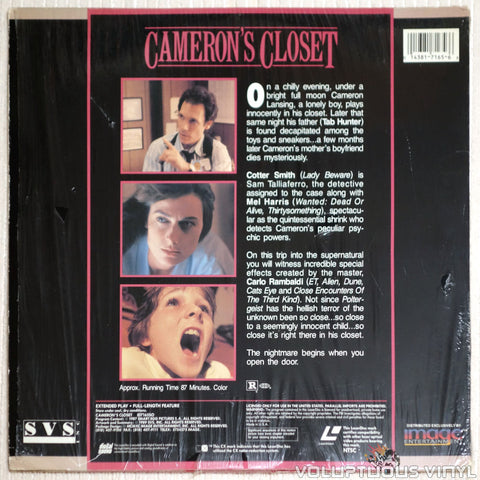 Cameron's Closet - Laserdisc - Back Cover