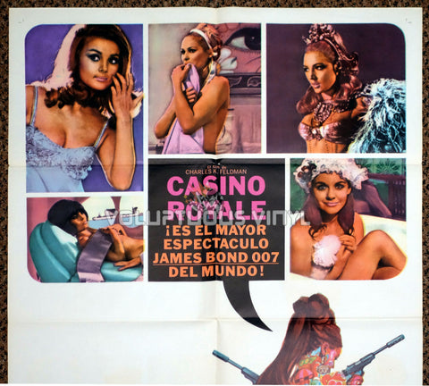 Casino Royale 1967 US / Spanish One Sheet Poster - Top Half - Sexy Bond Girls