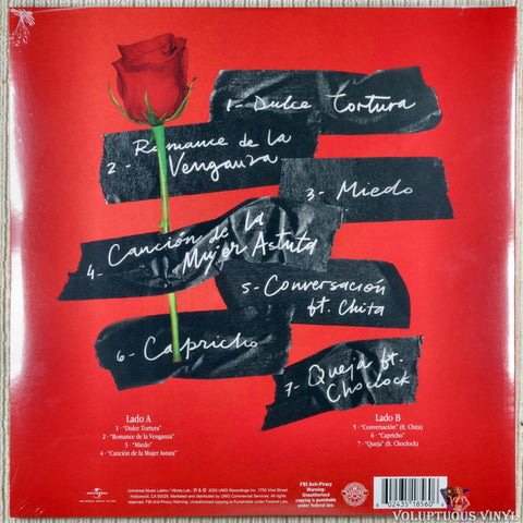 Cazzu – Una Niña Inútil vinyl record back cover