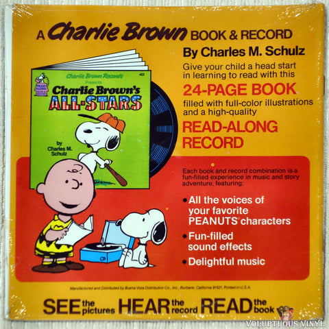 Charles M. Schulz ‎– It's Your First Kiss, Charlie Brown vinyl record back cover