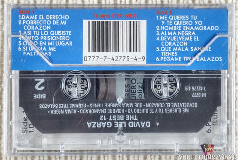 David Lee Garza – The Best 12! cassette tape back cover