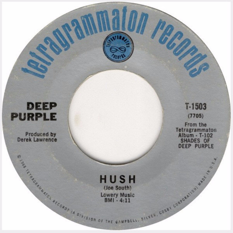 Deep Purple – Hush / One More Rainy Day - Vinyl Record - Single