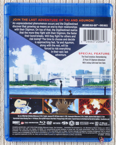 Digimon Adventure: Last Evolution Kizuna Blu-ray back cover