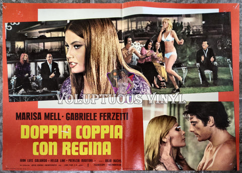 Doppia Coppia Con Regina (1974) - Italian Fotobusta - Marisa Mell Giallo film poster