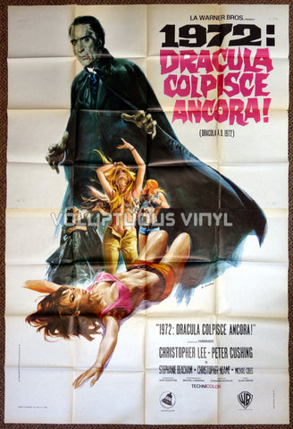 Dracula A.D. 1972 (1972) - Italian 4F - Christopher Lee Feeds On Beautiful Hippie Chicks