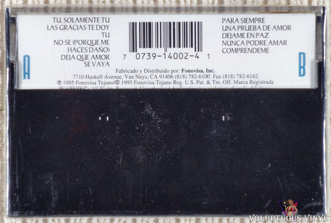 Elsa Garcia – Tu Solamente Tu cassette tape back cover