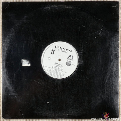 Eminem ‎– My Name Is vinyl record back cover