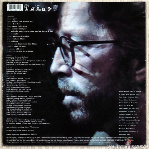 Eric Clapton: Unplugged laserdisc back cover