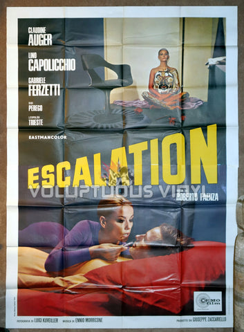 Escalation (1968) - Italian 4F - Sexy Claudine Auger Seducing Man & Wearing Body Paint