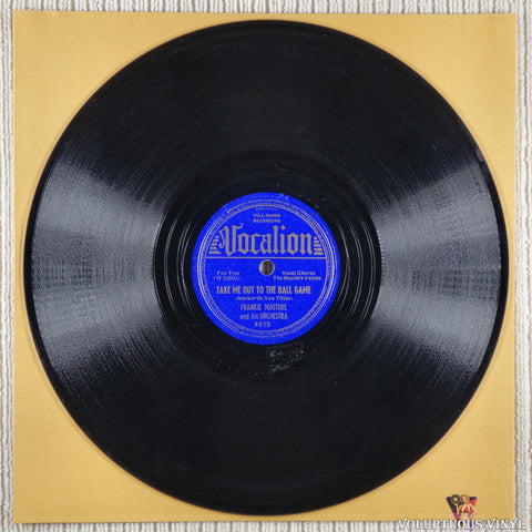 Frankie Masters And His Orchestra – Take Me Out To The Ball Game / Scatterbrain (1939) 10" Shellac