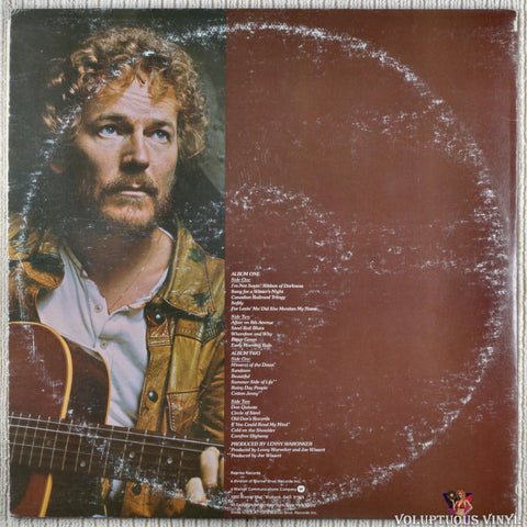 Gordon Lightfoot – Gord's Gold vinyl record back cover
