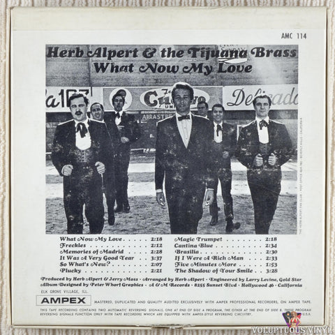 Herb Alpert & The Tijuana Brass – What Now My Love reel to reel back cover