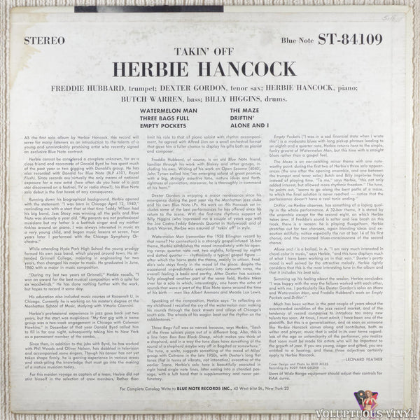 Herbie Hancock – Takin' Off (1962) Stereo