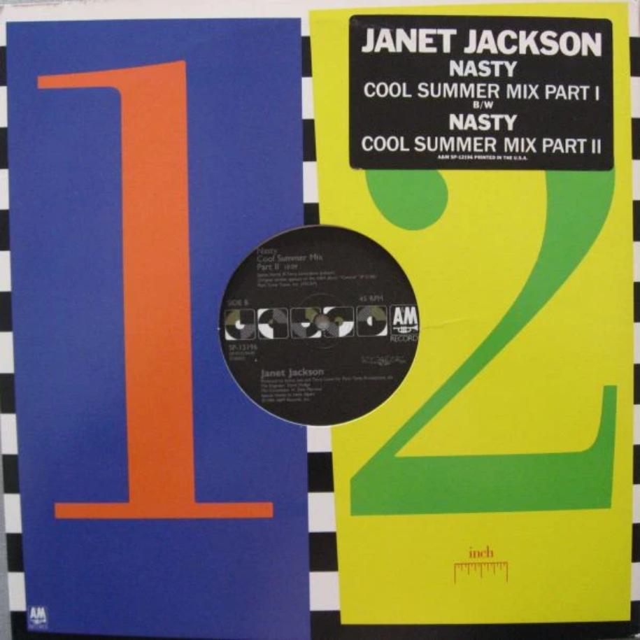 Janet Jackson – Nasty vinyl record front cover